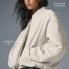 Bomber Premier en simili cuir - Bone