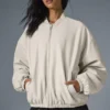 Bomber Premier en simili cuir - Bone