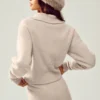Bonnet Courchevel en cachemire et fausse fourrure - Gris chiné