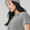 Bonnet en cachemire - Gris tourterelle chiné