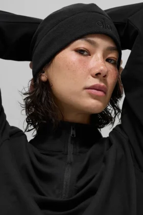 Bonnet en polaire haute performance - Noir/Noir