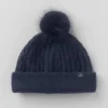 Bonnet « Winter Bliss » en maille torsadée - Bleu marine