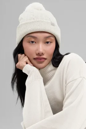 Bonnet Winter Bliss en maille torsadée - Ivoire