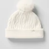 Bonnet Winter Bliss en maille torsadée - Ivoire