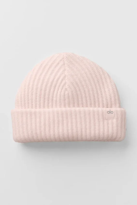 Bonnets en cachemire Courchevel - Rose givré