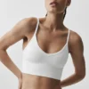 Bralette « Delight » en modal sans coutures à effet côtelé - Blanc