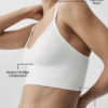 Bralette « Delight » en modal sans coutures à effet côtelé - Blanc