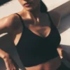 Bralette « Ribbed Delight » en modal sans coutures - Noir