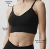 Bralette « Ribbed Delight » en modal sans coutures - Noir