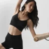 Bralette « Ribbed Delight » en modal sans coutures - Noir