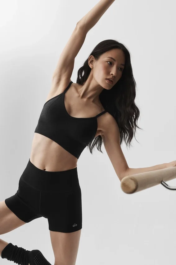 Bralette « Ribbed Delight » en modal sans coutures - Noir