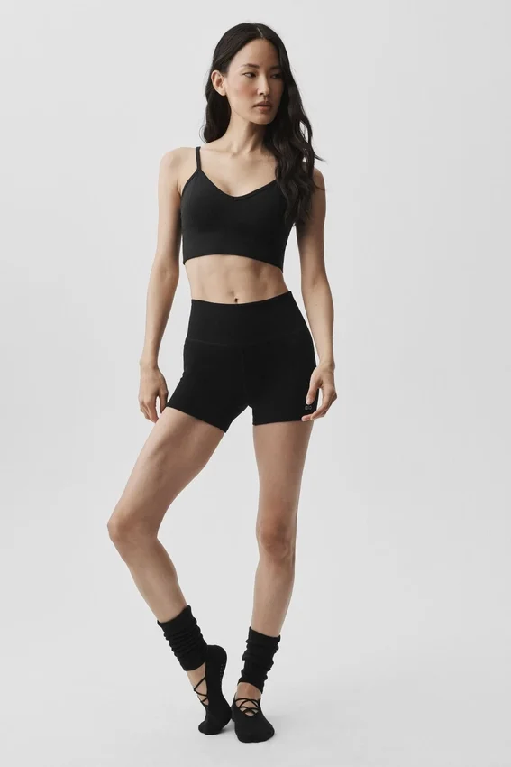 Bralette « Ribbed Delight » en modal sans coutures - Noir