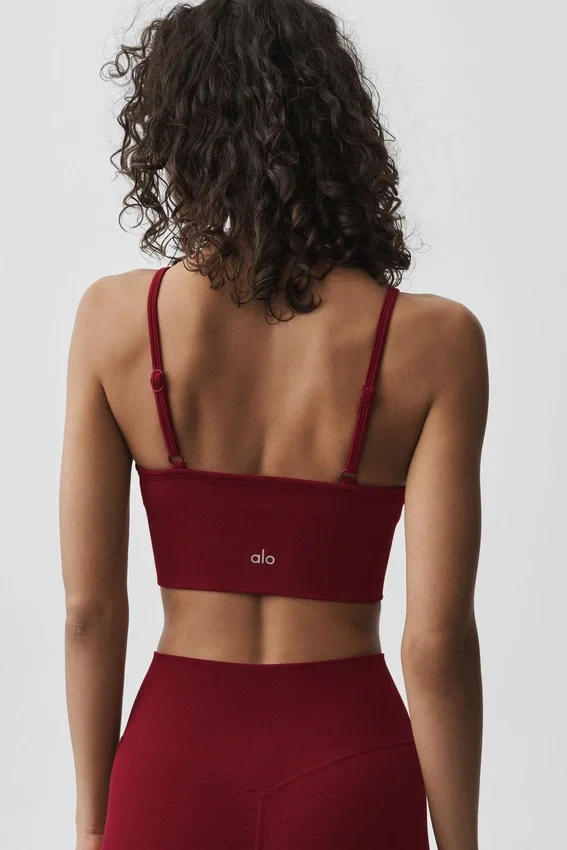 Bralette « Ribbed Delight » en modal sans coutures – Rouge « Summer Romance »