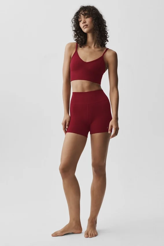 Bralette « Ribbed Delight » en modal sans coutures – Rouge « Summer Romance »