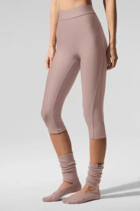 Capri Airlift High-Waist et mailles « Just Right » – Taupe
