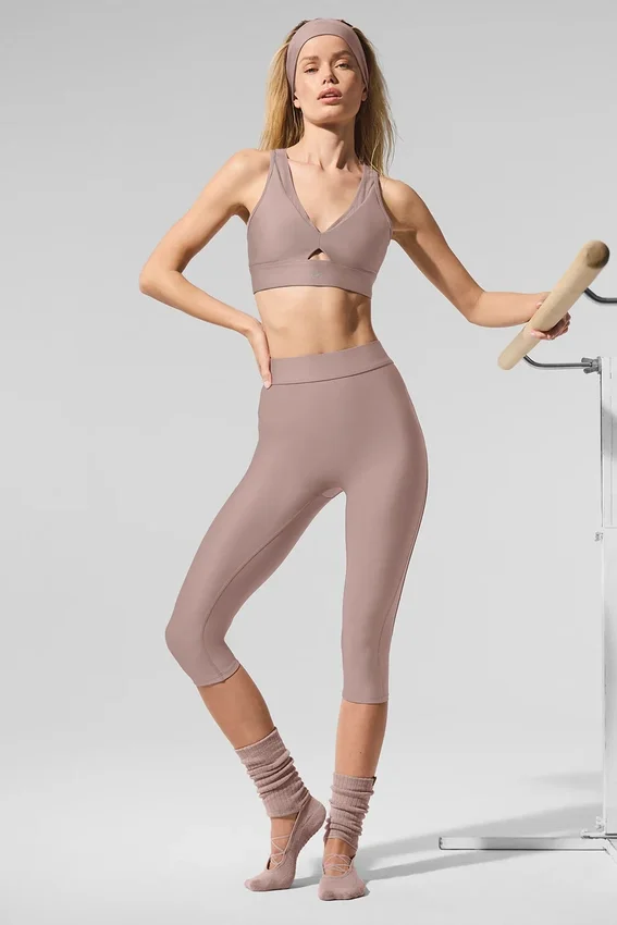 Capri Airlift High-Waist et mailles « Just Right » - Taupe