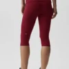 Capri Alo Softsculpt taille basse à revers – Rouge Summer Romance
