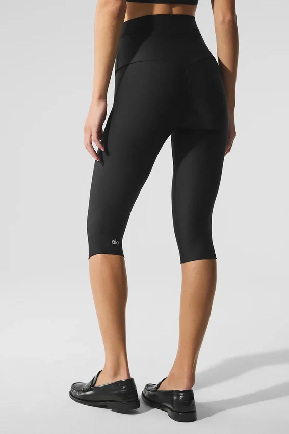 Capri Divine High-Waist Airlift en maille - Noir