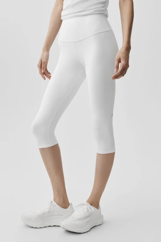 Capri High-Waist Airbrush 16" - Blanc