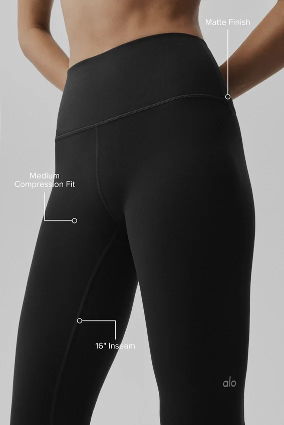 Capri High-Waist Airbrush 16" – Noir