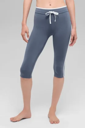 Capri High-Waist Airbrush Race Pace - Bluestone/Blanc