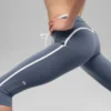 Capri High-Waist Airbrush Race Pace - Bluestone/Blanc