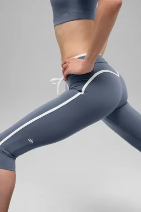 Capri High-Waist Airbrush Race Pace – Bluestone/Blanc