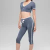 Capri High-Waist Airbrush Race Pace - Bluestone/Blanc