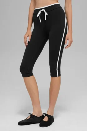 Capri High-Waist Airbrush Race Pace - Noir/Blanc