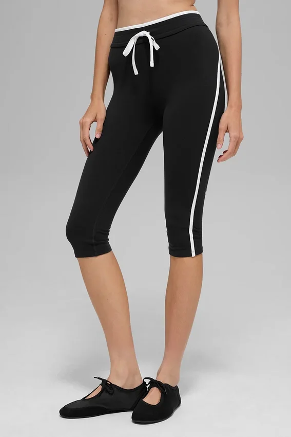 Capri High-Waist Airbrush Race Pace - Noir/Blanc