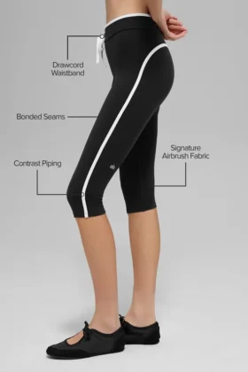 Capri High-Waist Airbrush Race Pace – Noir/Blanc