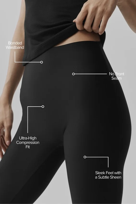 Capri High-Waist Airlift avec coupe épurée - Noir