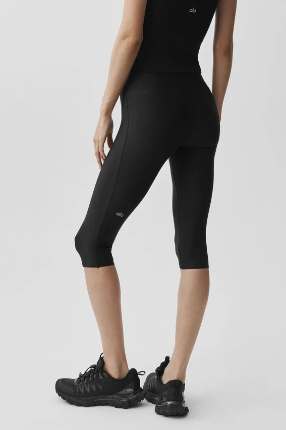 Capri High-Waist Airlift avec coupe épurée - Noir