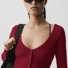 Cardigan court côtelé Whisper - Rouge « Summer Romance »