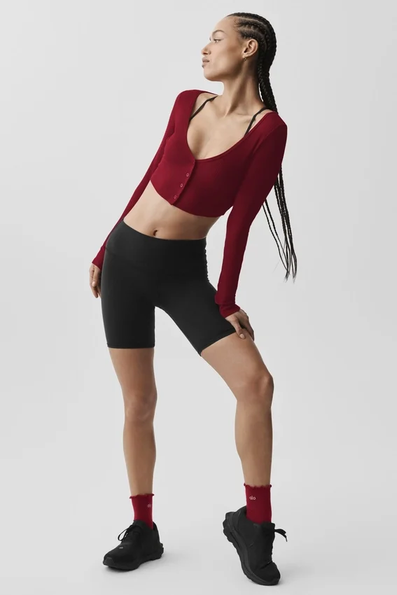 Cardigan court côtelé Whisper - Rouge « Summer Romance »