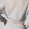 Cardigan court en cachemire transparent - Gris chiné athlétique