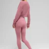 Cardigan court en cachemire transparent - Rose sauvage