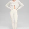 Cardigan court New Class en laine et cachemire - Ivoire