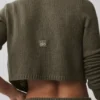 Cardigan court New Class en laine et cachemire - Olive Tree