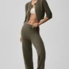 Cardigan court New Class en laine et cachemire - Olive Tree