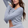 Cardigan court « New Class » en laine et cachemire - Winter Frost
