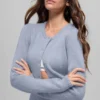 Cardigan court « New Class » en laine et cachemire - Winter Frost