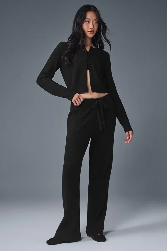 Cardigan court « Snuggle up » – Noir