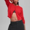 Cardigan court « Snuggle up » - Rouge vif