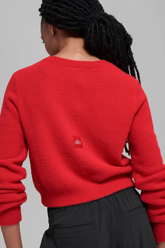 Cardigan court « Snuggle up » - Rouge vif