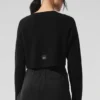 Cardigan en cachemire moelleux à motif gaufré - Noir