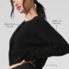 Cardigan en cachemire moelleux à motif gaufré - Noir