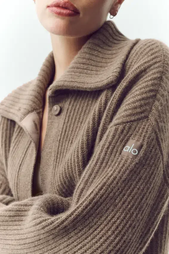 Cardigan long en cachemire Northstar - Alpine Cocoa Heather