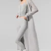 Cardigan long en cachemire transparent - Gris chiné athlétique