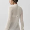 Cardigan long en cachemire voilé - Ivoire